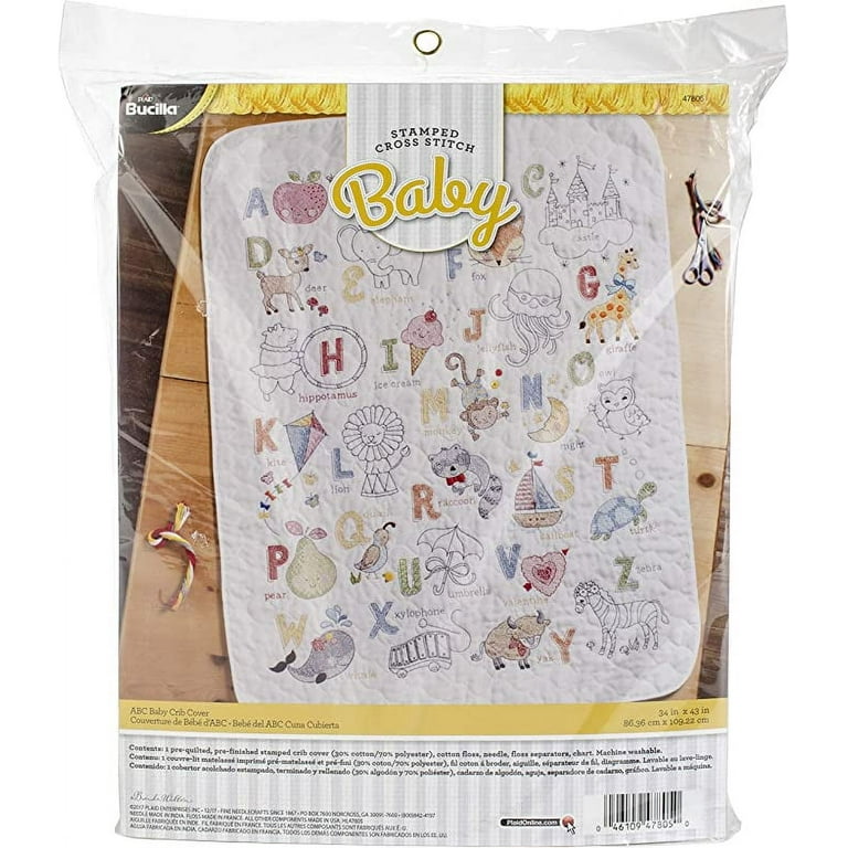 Bucilla cross stitch baby quilts hot sale