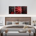 thumbnail image 4 of Hieng Red and Black Canvas Wall Art for Living Room Bedroom Basketball Gaming Sports Picture Wall Decor Geomnetric Office Decorations Artwork Posters Honeycomb Painting（Only canvas）, 4 of 6
