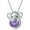 February - Amethyst, variant on Elephant Necklace with Birthstone Elephant Pendant Necklace Sterling Silver Gift for Women