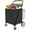 Antique Black 529, variant on Bigger Super Jumbo Shopping Cart with Double Basket, Foldable Utility Cart on Wheels, 360° Swivel Wheels, Heavy Duty Grocery Cart for Laundry and Shopping, Antique Black