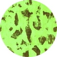 thumbnail image 1 of Ahgly Company Indoor Round Abstract Green Modern Area Rugs, 6' Round, 1 of 4