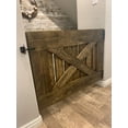 thumbnail image 3 of Stumps Custom Wood Stylish and Durable Walnut Wood Pet Gate - Perfect for Your Home - 30-32 Inches Height x 47-49 Inches Width, 3 of 5