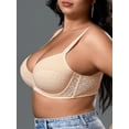 thumbnail image 4 of LJVOGUES Lace Bras for Women Full Coverage Underwire Bras Plus Size Lifting Lace Bra for Heavy Breast, 4 of 10