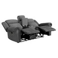 thumbnail image 6 of Lexicon Brennen Microfiber 2-Piece Manual Reclining Sofa Set in Charcoal, 6 of 15