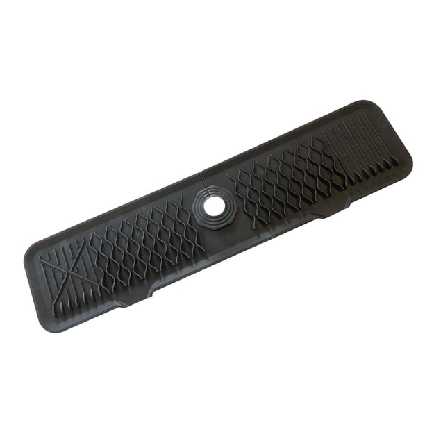 Alfombrilla de silicona para grifo de fregadero de cocina, para evitar salpicaduras alrededor del grifo. Negro