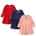 thumbnail image 4 of Godderr Girls Embroidery Dress for Kids Baby 2-7T Doll Collar Long Sleeve Cotton Casual Dress Toddler Knitted Spring Autumn Princess Dress, 4 of 4