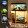 thumbnail image 3 of 40-50 Gallon Fish Tank Stand with Power Outlet & LED Light, Metal Aquarium Stand with 3 Tier Adjustable Storage Shelves, 36"*18.5" , White, 3 of 8