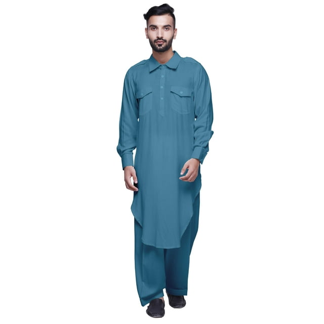 Atasi Kurta Pyjama Pathani pour Hommes Kurta Pyjama Long Vêtements Décontractés