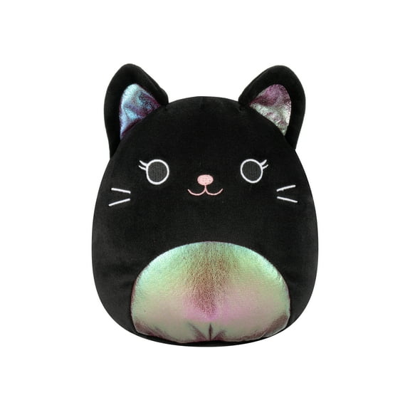 Squishmallows Official 8 inch Kyra the Black Cat With Blue Iridescent Belly - Child's Ultra Soft Plush Toy
