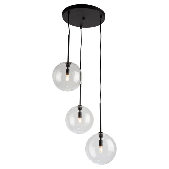SC13193BK Artcraft Lighting Pinpoint - 3 Light Pendant In Urban Style-15.75 Inches Tall and 18.1 Inches Wide
