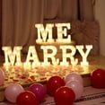 thumbnail image 4 of Romantic LED Marry Me Night Light Sign - Alphabet Wall Marquee Letters for Wedding Proposal, Engagement, Party, Valentine's Day Decor - Battery Powered, as shown, 4 of 5