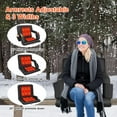 thumbnail image 5 of 2 Packs Double Heated Stadium Seat for Bleachers with Back Support, Folding Stadium Chair Bleacher Chair With 6 Reclinng Positions and Arm Support (Not Include Battery), 5 of 9