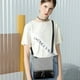 thumbnail image 5 of Bolso bandolera de hombro con costuras de PU a rayas blancas y negras, 5 of 5