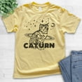 thumbnail image 2 of Kids Caturn Shirt, Youth Kids Boy Girl T-Shirt, Cat T-shirt, Kitten Shirt, Cat Lover Shirt, Yellow, Medium, 2 of 4