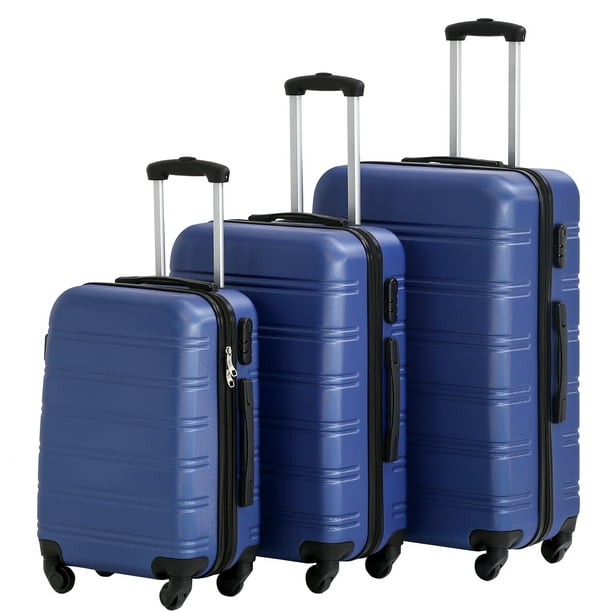 FDW - Hard Shell Luggage Sets with Spinner Wheels 3 Piece Suitcase ...
