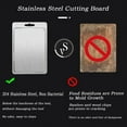 thumbnail image 4 of New Brushed Cutting Board 304 Stainless Steel Cutting Board for Kitchen Thickened 1.5 Mm Double Stainless Steel Chopping Board for Meat Vegetable & Meat, 4 of 4