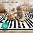 thumbnail image 4 of ODIKA 8'x10' Washable Area Rug Under Layered Door Bold Stripe Doormat Stars Border Layering for Living Room, Sectional, Family , Durable, Non-Slip, 4 of 7