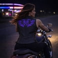 thumbnail image 2 of Milwaukee Leather Women's Gemma Black Leather Motorcycle Vest with Side Laces Small, 2 of 10