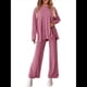 thumbnail image 5 of Conjuntos de Dos Piezas para Mujer, Camisetas de Larga A Juego, Pantalones Anchos y Chándales, Ropa de Otoño. Rosa S, 5 of 10