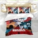 thumbnail image 5 of Hilda Conjunto de sábanas temático, trío de piezas, cómodo y amigable con la piel, diseño único, regalo de decoración para el hogar para familiares, amigos y fans, 90 cm * 190 cm, 5 of 6