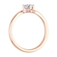 thumbnail image 2 of 14K Rose Gold 4-Prong Set Diamond Solitaire Engagement Ring Band (0.18 Carat) (Ring Size 5.5), 2 of 4