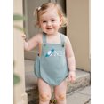 thumbnail image 6 of BemeyourBBs Infant Baby Boys First Birthday Outfit 1st Years Old Birthday Clothes Corduroy Rompers Overalls Bear Planet Sun Rugby Embroidery Buttons Sleeveless Bodysuits Jumpsuits Playsuit, 6 of 9
