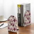 thumbnail image 5 of Susaid Rose Flowers Print Wooden Bookends Decorative Book Ends for Shelves Heavy Books Holder Organizer Non-Slip Desk Book End for Kids Room Office School 1 Pairs, 5 of 8