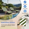 thumbnail image 5 of 72×21×3in Outdoor Chaise Lounge Cushions, Replacement Patio Chair Cushion With Headres, Waterproof Sun Lounger Cushions（1pc Green grass and white）, 5 of 6
