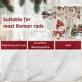 thumbnail image 7 of Valance Curtains for Kitchen Windows Xmas Snowman Bell PoinsettiaRod Pocket Valance Farm Truck Vintage LetterShort Window Curtain Topper for Bedroom Living Room Bathroom 54x18in, 7 of 7