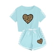 thumbnail image 4 of Zpanxa Ensembles d'Été pour Filles Mode Décontractée Manches Courtes Col Rond Col Bouton Imprimé Ensembles de Shorts 7 Ans, 4 of 7