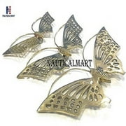 NauticalMart brass butterfly wall hangings mid century home decor - set of 3
