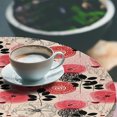 thumbnail image 2 of Ambesonne Floral Fitted Round Tablecloth, Circled Abstract, 40"- 44" Diameter, Pink and Black, 2 of 5