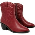 thumbnail image 3 of Picotee Red Soda Women Cowgirl Cowboy Western Stitched Ankle Boots Pointy Toe 7.5, 3 of 4