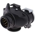 thumbnail image 3 of Enchufe para remolque de 13 a 7 pines, 12n, 12s, convertidor adaptador doble, enchufe europeo para coche, remolque, camión, barra de remolque, 12V, resistente al agua, negro, 3 of 3