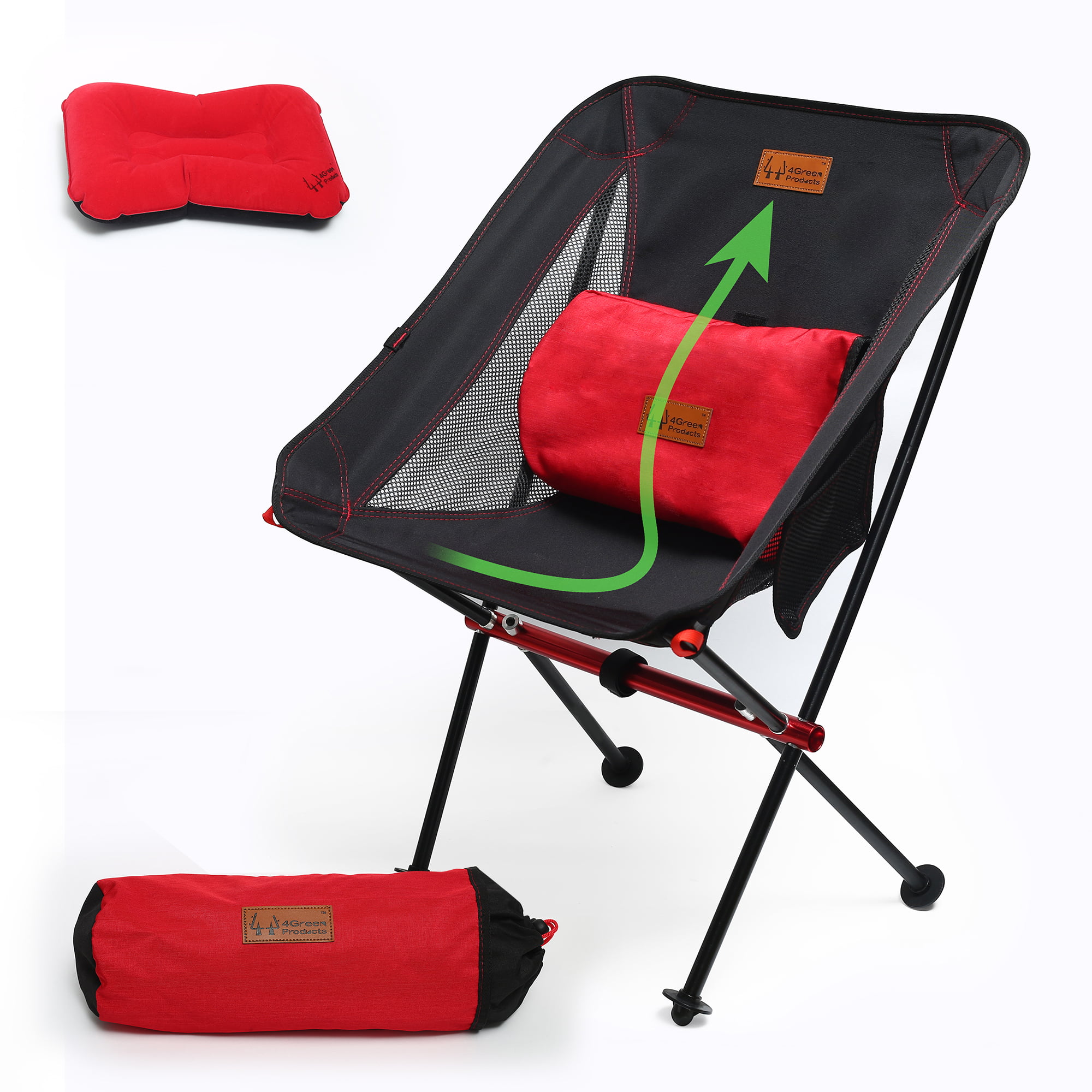 Black HOME HUT® FOLDING CAMPING CHAIR HIKING GARDEN INDOOR OUTDOOR FISHING SEAT GARDEN FESTIVAL Home and Garden Products Ltd