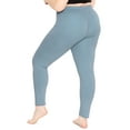 thumbnail image 3 of Stretch Is Comfort Women's Cotton Full Length Leggings Slate Blue 3X, 3 of 7