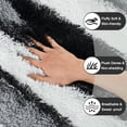 thumbnail image 5 of 6x9 Large Fluffy Shag Area Rug, Black and White Striped Rugs for Living Room, Modern Indoor Non Slip Washable Carpet, Furry Throw Carpets for Bedroom Home Decor, 5 of 7