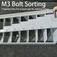 thumbnail image 3 of Bolt/Screw Length Sorter Tray with 7 Measuring Slots, M3 Bolt Sorter, Portable M3 Screw Toolbox Organizer for Precision Sort, Small Parts Organizer for Store Hardware Nuts (Black), 3 of 9