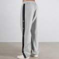 thumbnail image 7 of sususu Sweatpants Men Tall,Men's Casual Jogger Pants Winter Warm Sweatpants Full Button Front Streetwear Comfortable Tapered Athletic Trousers,Light Gray,XXL, 7 of 7