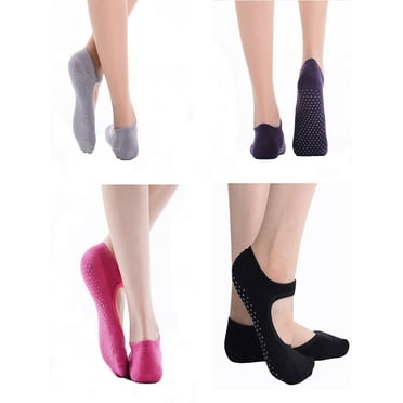 Gaiam Toeless Yoga Socks Pink/Purple - Walmart.com