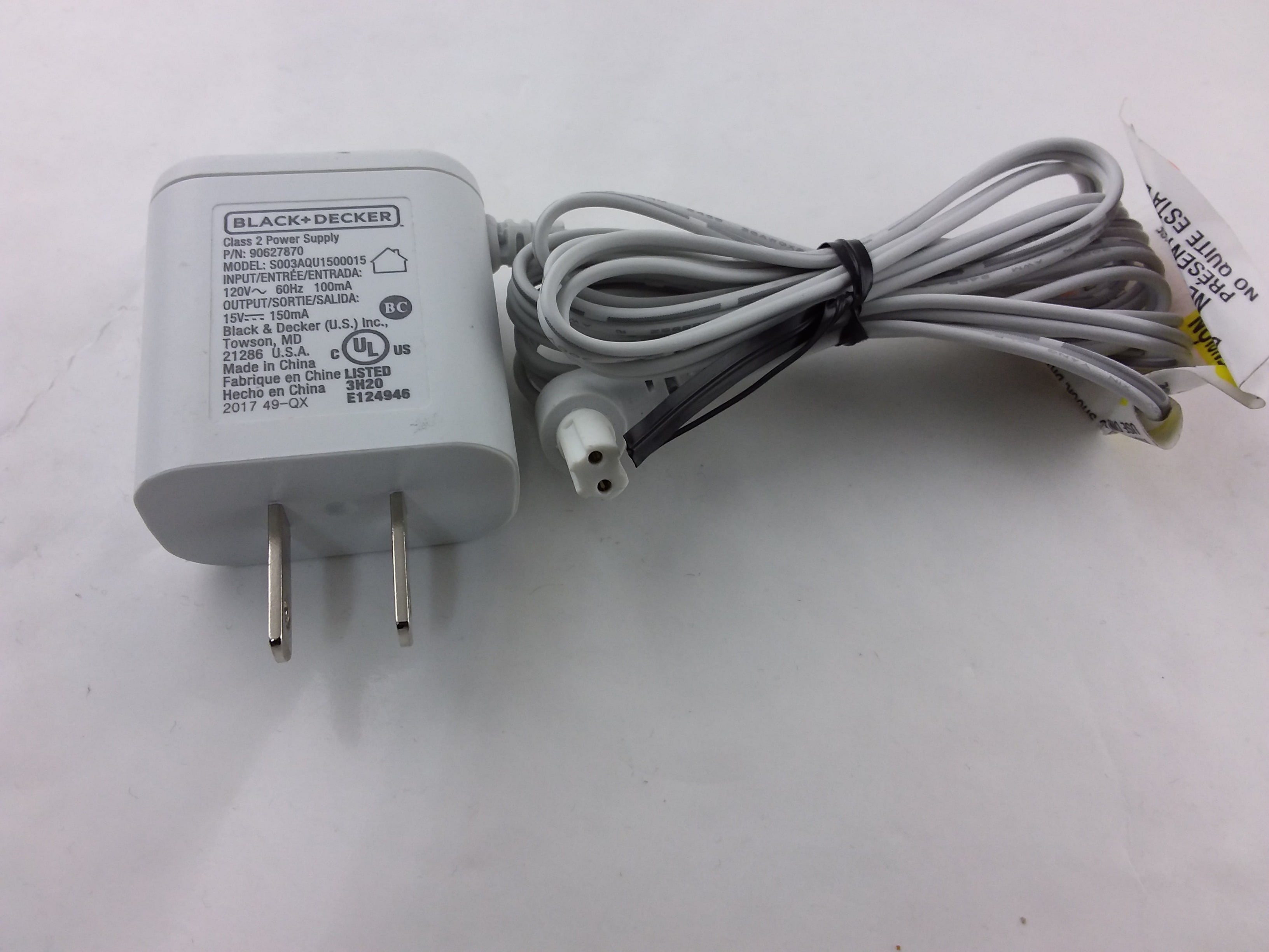  for Black and Decker Charger 15V, 90627870