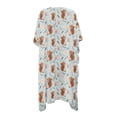 thumbnail image 5 of Xoenoiee Highland Cattle Robin Rose Flower Pattern Bathing Suit Cover Up for Women Chiffon Beach Coverup Sheer Summer Kimono Cardigan Swimsuit for Hawaiian Beach, 5 of 7