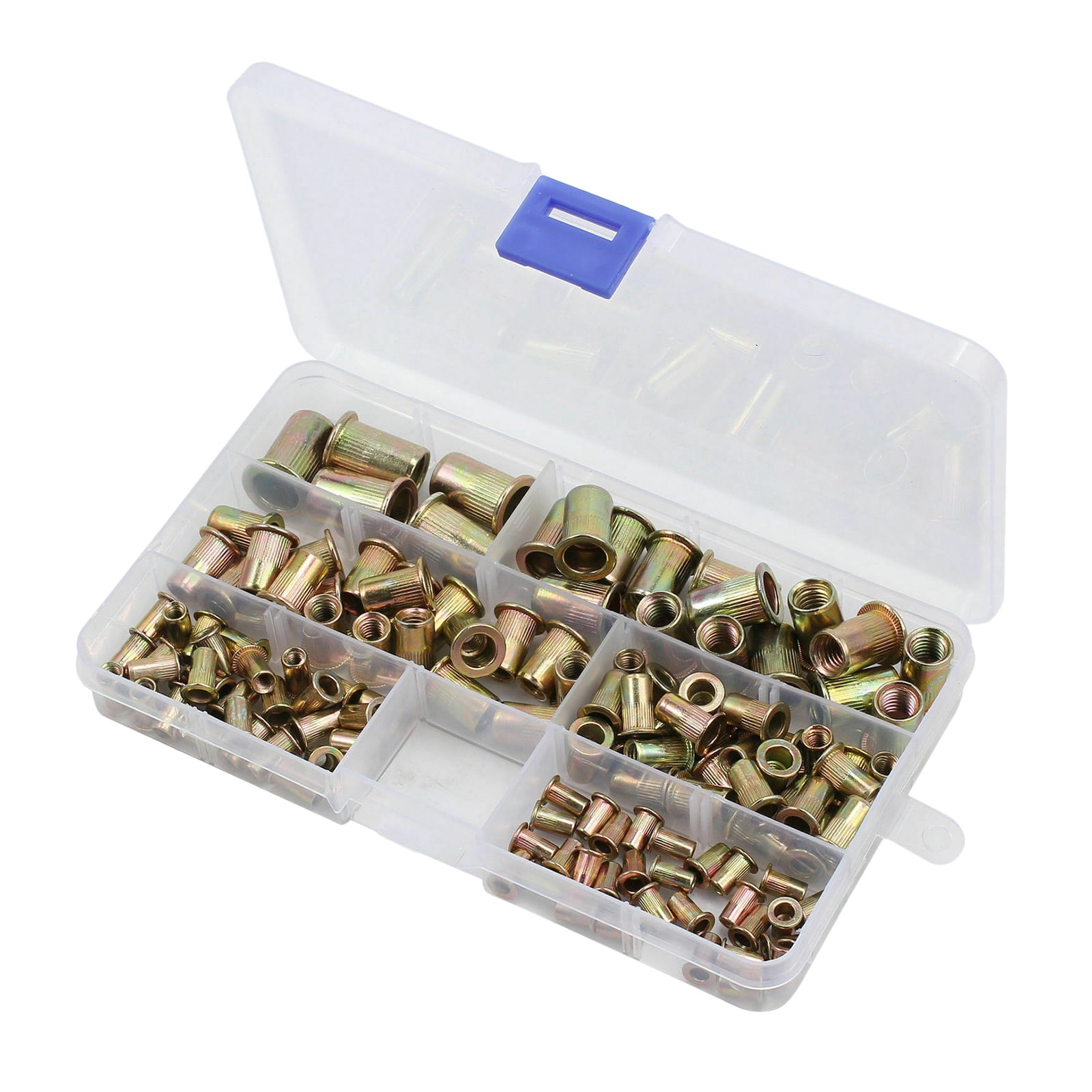 Box Packaging for Furniture Automobiles Color-Plated zinc Rivet Nut M4/5/6/8/10 120pcs Convenient to Carry Pull Riveting Nut