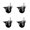 4 Swivel - Posi Lock Brakes - Black, variant on 3.5 Inch Phenolic Wheel Swivel 3/4 Inch Threaded Stem Caster Set Service Caster
