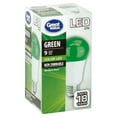 thumbnail image 2 of Great Value LED A19 (E26) Light Bulb, 9 Watts, Green, 2 of 5