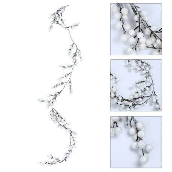 AURARMLET Pine Cones for Decoration White PVC Garland for Winter Celebration 1Pcs