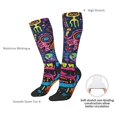 thumbnail image 4 of Naloa Neon Graffiti Urban Art Knee Socks, High Socks Long Stretchy Sock Women Knee High Stocking, Long Socks for Women, 4 of 6