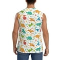thumbnail image 4 of Uemuo Dinosaur Pattern Men's Sleeveless T-Shirt,Muscle Athletic Tank Top, Moisture-wicking Quick-dry Breathable Classic Tee Top for Gym Run Outdoor Sports-XX-Large, 4 of 8
