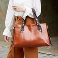 thumbnail image 5 of Large Leather Hobo Handbag for Women Purses and Handbags for Women Shoulder Tote Bags Top Handle Satchel, 5 of 8