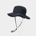 thumbnail image 2 of ZQUUVOU Sun Hat for Men Women Waterproof Quick Dry Bucket Hats Solid Color Packable Foldable Rain Sun Hat Lightweight Hiking Hat Navy, 2 of 4